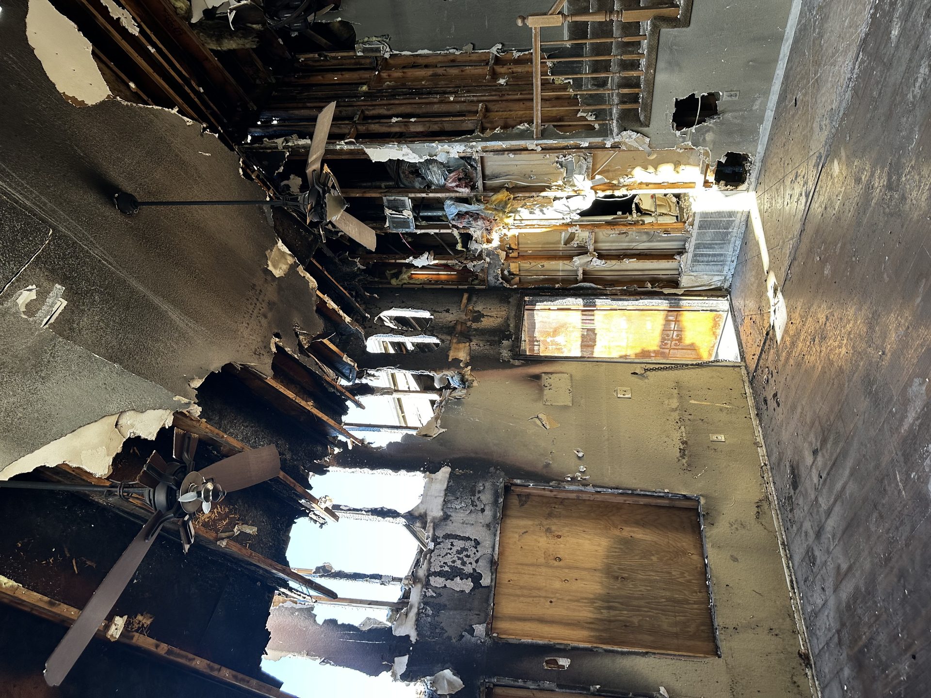 Fire damage before restoration
